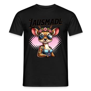 Tracht Damen Outfit Dirndl Ersatz Lausmadl - T-shirt homme - noir - Devant - AI Model Male 178 light (178cm)