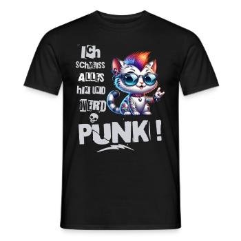 Mir Egal - Schmeiss alles hin werd Punk Punkrock - Männer T-Shirt - Schwarz - Vorne - AI Model Male 178 light (178cm)