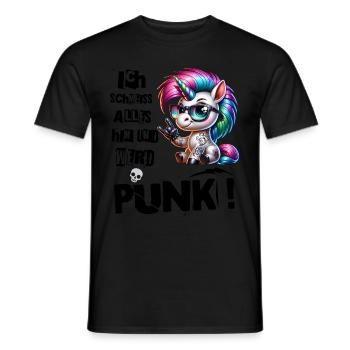 Mir Egal - Schmeiss alles hin werd Punk Punkrock - Männer T-Shirt - Schwarz - Vorne - AI Model Male 178 light (178cm)