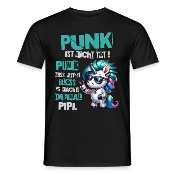 Festival Fun Je suis vieux mais le punk n’est pas mort - T-shirt homme - noir - Devant - AI Model Male 178 light (178cm)