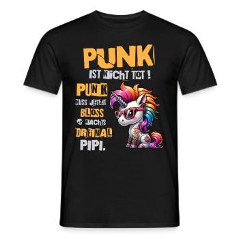 Punk Rock - I'm old but punk is not dead - Men's T-Shirt - black - Front - AI Model Male 178 light (178cm)