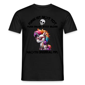 Punk Rock - Ich bin alt aber Punk ist nicht tot - Männer T-Shirt - Schwarz - Vorne - AI Model Male 178 light (178cm)