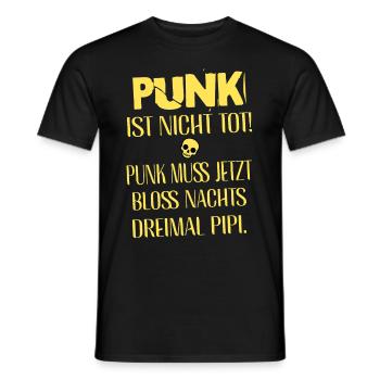 Punk Rock - Ich bin alt aber Punk ist nicht tot - Männer T-Shirt - Schwarz - Vorne - AI Model Male 178 light (178cm)