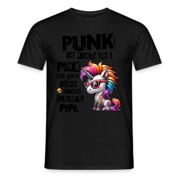 Punk Rock - I'm old but punk is not dead - Men's T-Shirt - black - Front - AI Model Male 178 light (178cm)