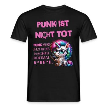 Punk Rock - I'm old but punk is not dead - Men's T-Shirt - black - Front - AI Model Male 178 light (178cm)