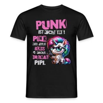 Punk Rock - I'm old but punk is not dead - Men's T-Shirt - black - Front - AI Model Male 178 light (178cm)