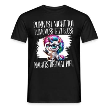 Punk Rock - Ich bin alt aber Punk ist nicht tot - Männer T-Shirt - Schwarz - Vorne - AI Model Male 178 light (178cm)