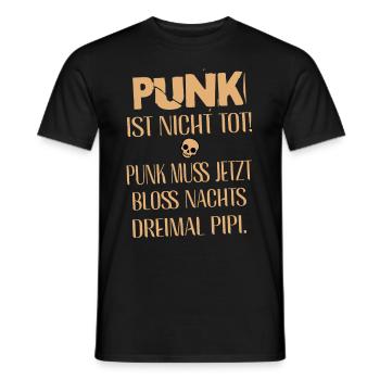 Punk Rock - Ich bin alt aber Punk ist nicht tot - Männer T-Shirt - Schwarz - Vorne - AI Model Male 178 light (178cm)