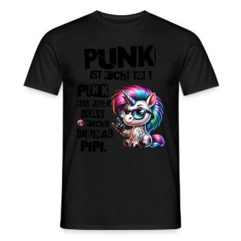 Punk Rock - I'm old but punk is not dead - Men's T-Shirt - black - Front - AI Model Male 178 light (178cm)