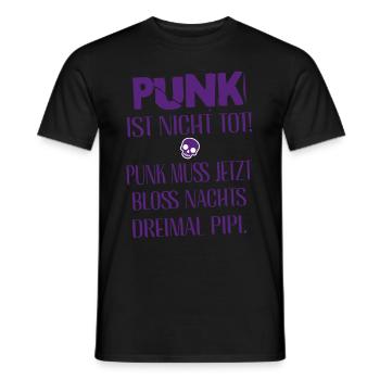Punk Rock - Ich bin alt aber Punk ist nicht tot - Männer T-Shirt - Schwarz - Vorne - AI Model Male 178 light (178cm)