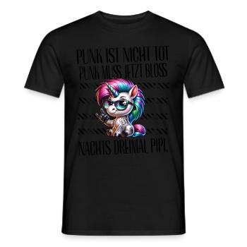Punk Rock - I'm old but punk is not dead - Men's T-Shirt - black - Front - AI Model Male 178 light (178cm)
