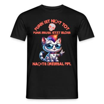 Punk Rock - Je suis vieux mais le punk n’est pas mort - T-shirt homme - noir - Devant - AI Model Male 178 light (178cm)