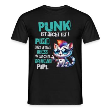Punk Rock - Je suis vieux mais le punk n’est pas mort - T-shirt homme - noir - Devant - AI Model Male 178 light (178cm)
