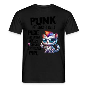 Punk Rock - Je suis vieux mais le punk n’est pas mort - T-shirt homme - noir - Devant - AI Model Male 178 light (178cm)