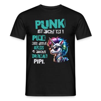 Punk Rock - Ich bin alt aber Punk ist nicht tot - Männer T-Shirt - Schwarz - Vorne - AI Model Male 178 light (178cm)