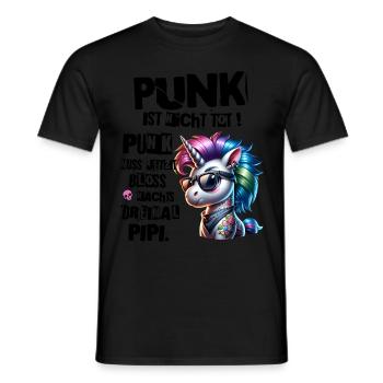 Punk Rock - Ich bin alt aber Punk ist nicht tot - Männer T-Shirt - Schwarz - Vorne - AI Model Male 178 light (178cm)