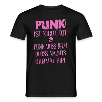 Punk Rock - I'm old but punk is not dead - Men's T-Shirt - black - Front - AI Model Male 178 light (178cm)