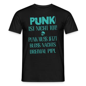 Punk Rock - I'm old but punk is not dead - Men's T-Shirt - black - Front - AI Model Male 178 light (178cm)