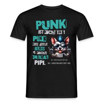 Punk Rock - Je suis vieux mais le punk n’est pas mort - T-shirt homme - noir - Devant - AI Model Male 178 light (178cm)