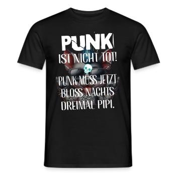 Punk Rock - Je suis vieux mais le punk n’est pas mort - T-shirt homme - noir - Devant - AI Model Male 178 light (178cm)
