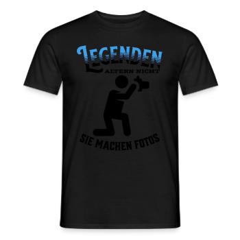 Legenden altern nicht sie gehen Fotos - Männer T-Shirt - Schwarz - Vorne - AI Model Male 178 light (178cm)