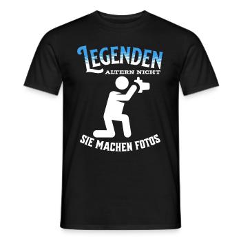 Legenden altern nicht sie gehen Foto - Männer T-Shirt - Schwarz - Vorne - AI Model Male 178 light (178cm)
