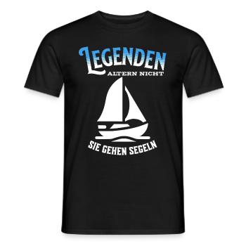 Legends don't age, they go sailing - Men's T-Shirt - black - Front - AI Model Male 178 light (178cm)