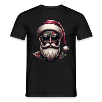 Père Noël tatoué encré Noël - T-shirt homme - noir - Devant - AI Model Male 178 light (178cm)