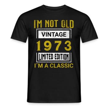 Birthday 52 years old I'm not old I ́m classic - Men's T-Shirt - black - Front - AI Model Male 178 light (178cm)