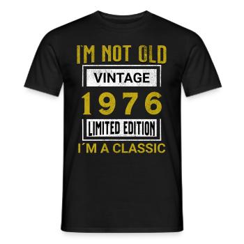 Birthday 49 years old I'm not old I ́m classic - Men's T-Shirt - black - Front - AI Model Male 178 light (178cm)