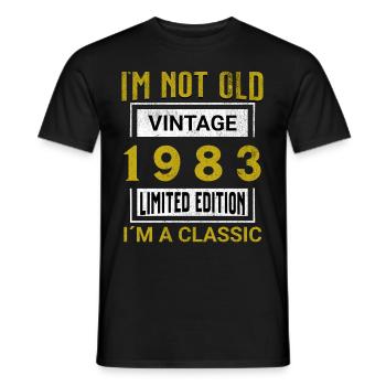 Birthday 42 years old I'm not old I ́m classic - Men's T-Shirt - black - Front - AI Model Male 178 light (178cm)