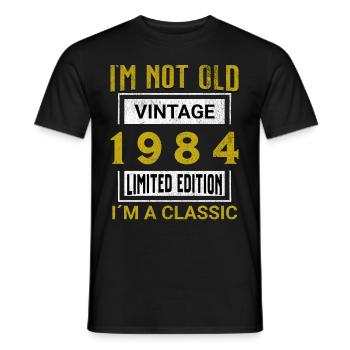 Birthday 41 years old I'm not old I ́m classic - Men's T-Shirt - black - Front - AI Model Male 178 light (178cm)