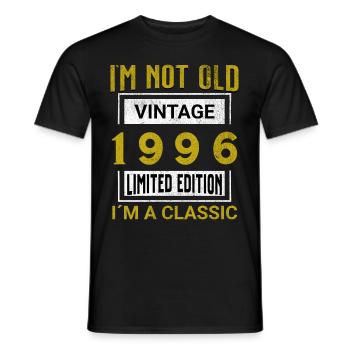 Birthday 29 years old I'm not old I ́m classic - Men's T-Shirt - black - Front - AI Model Male 178 light (178cm)