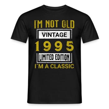 Birthday 30 years old I'm not old I ́m classic - Men's T-Shirt - black - Front - AI Model Male 178 light (178cm)