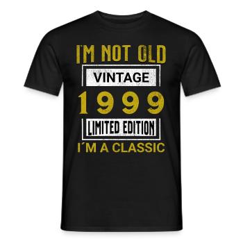 Birthday 26 years old I'm not old I ́m classic - Men's T-Shirt - black - Front - AI Model Male 178 light (178cm)