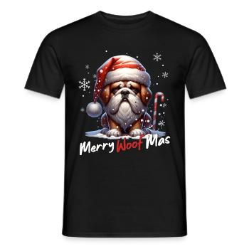 Père Noël Chien Noël Hommes et femmes - T-shirt homme - noir - Devant - AI Model Male 178 light (178cm)