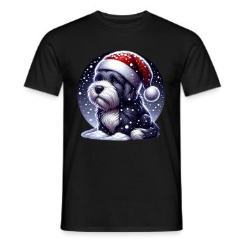 Père Noël Chien Noël Hommes et femmes - T-shirt homme - noir - Devant - AI Model Male 178 light (178cm)