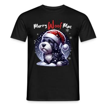 Père Noël Chien Noël Hommes et femmes - T-shirt homme - noir - Devant - AI Model Male 178 light (178cm)