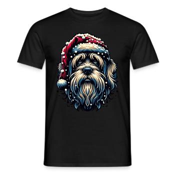 Père Noël Chien Noël Hommes et femmes - T-shirt homme - noir - Devant - AI Model Male 178 light (178cm)
