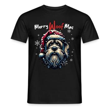 Père Noël Chien Noël Hommes et femmes - T-shirt homme - noir - Devant - AI Model Male 178 light (178cm)