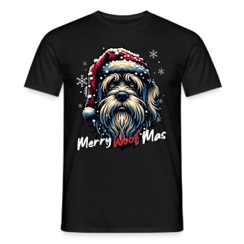 Père Noël Chien Noël Hommes et femmes - T-shirt homme - noir - Devant - AI Model Male 178 light (178cm)