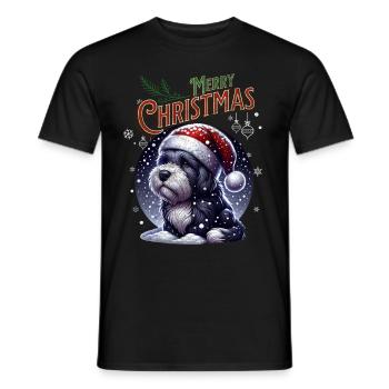 Père Noël Chien Noël Hommes et femmes - T-shirt homme - noir - Devant - AI Model Male 178 light (178cm)