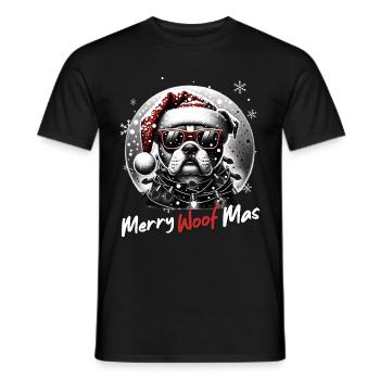 Père Noël Chien Noël Hommes et femmes - T-shirt homme - noir - Devant - AI Model Male 178 light (178cm)