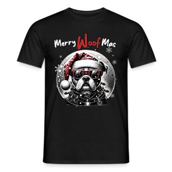 Père Noël Chien Noël Hommes et femmes - T-shirt homme - noir - Devant - AI Model Male 178 light (178cm)