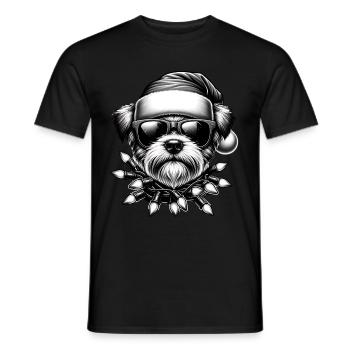 Père Noël Chien Noël Hommes et femmes - T-shirt homme - noir - Devant - AI Model Male 178 light (178cm)