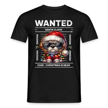 Père Noël Chien Noël Hommes et femmes - T-shirt homme - noir - Devant - AI Model Male 178 light (178cm)