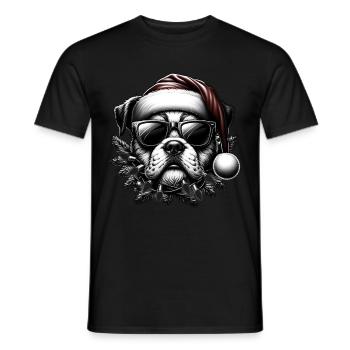 Père Noël Chien Noël Hommes et femmes - T-shirt homme - noir - Devant - AI Model Male 178 light (178cm)