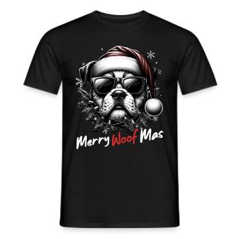 Père Noël Chien Noël Hommes et femmes - T-shirt homme - noir - Devant - AI Model Male 178 light (178cm)
