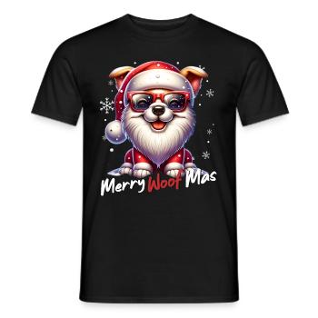 Père Noël Chien Noël Hommes et femmes - T-shirt homme - noir - Devant - AI Model Male 178 light (178cm)