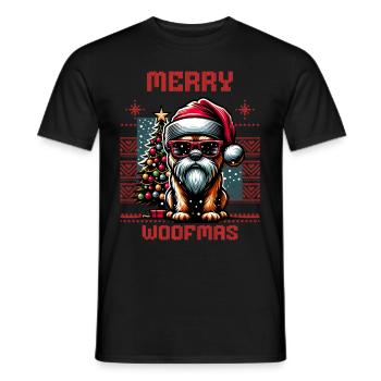 Père Noël Chien Noël Hommes et femmes - T-shirt homme - noir - Devant - AI Model Male 178 light (178cm)